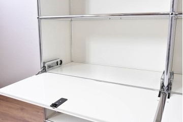 中古　美品　スイス　USMハラー(USM Haller)　ホームオフィスにもおすすめなスッキリとしたデザインのサイドキャビネット　定価約36万円相当　(R-084899)