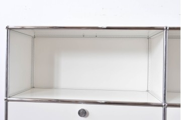 中古　美品　スイス　USMハラー(USM Haller)　ホームオフィスにもおすすめなスッキリとしたデザインのサイドキャビネット　定価約36万円相当　(R-084899)