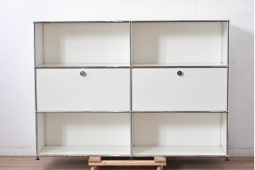 中古　美品　スイス　USMハラー(USM Haller)　ホームオフィスにもおすすめなスッキリとしたデザインのサイドキャビネット　定価約36万円相当　(R-084899)