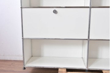 中古　美品　スイス　USMハラー(USM Haller)　ホームオフィスにもおすすめなスッキリとしたデザインのサイドキャビネット　定価約36万円相当　(R-084899)