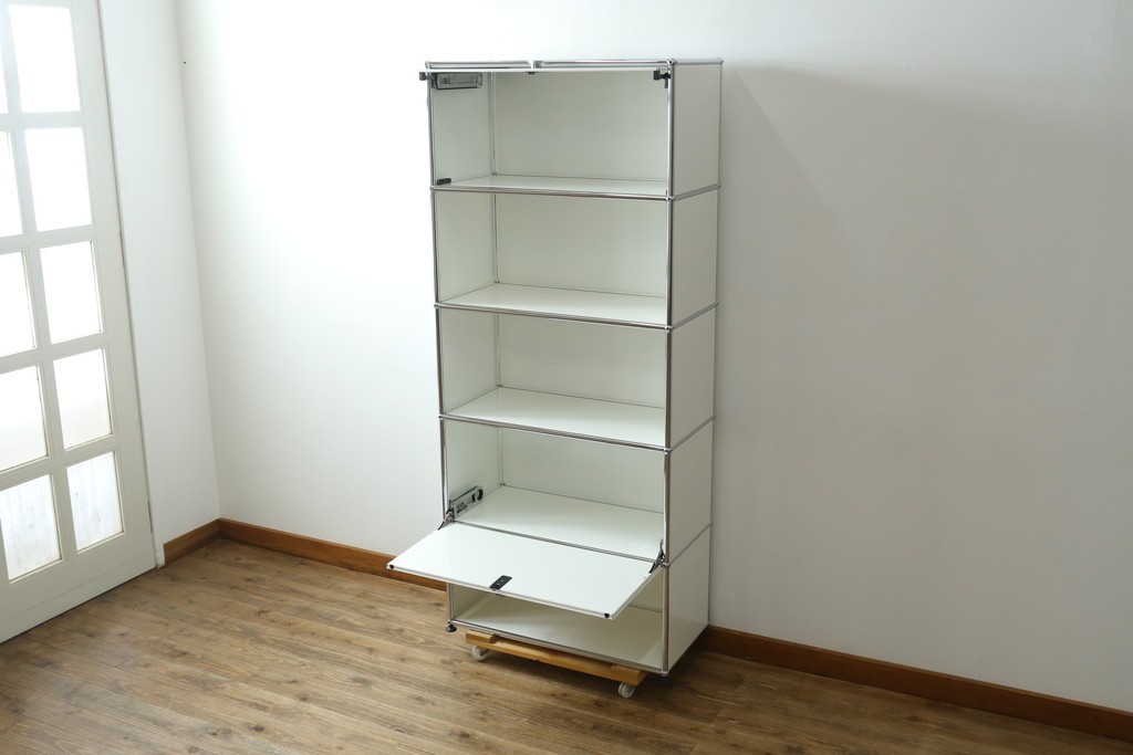 中古　美品　スイス　USMハラー(USM Haller)　ホームオフィスにもおすすめなスッキリとしたデザインのシェルフ　定価約35万5千円　(R-084900)