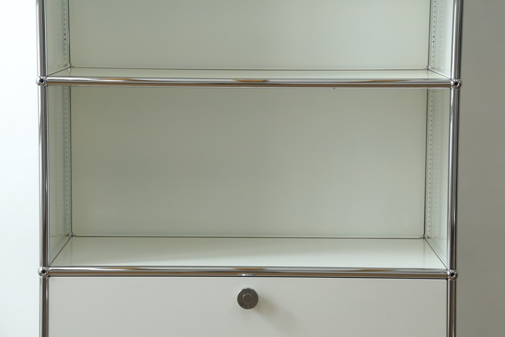 中古　美品　スイス　USMハラー(USM Haller)　ホームオフィスにもおすすめなスッキリとしたデザインのシェルフ　定価約35万5千円　(R-084900)