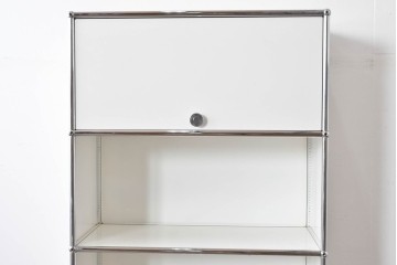 中古　美品　スイス　USMハラー(USM Haller)　ホームオフィスにもおすすめなスッキリとしたデザインのシェルフ　定価約35万5千円相当　(R-084900)