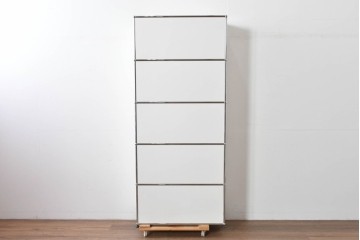 中古　美品　スイス　USMハラー(USM Haller)　ホームオフィスにもおすすめなスッキリとしたデザインのシェルフ　定価約35万5千円相当　(R-084900)