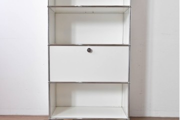 中古　美品　スイス　USMハラー(USM Haller)　ホームオフィスにもおすすめなスッキリとしたデザインのシェルフ　定価約35万5千円相当　(R-084900)