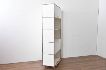 中古　美品　スイス　USMハラー(USM Haller)　ホームオフィスにもおすすめなスッキリとしたデザインのシェルフ　定価約35万5千円相当　(R-084900)