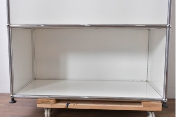 中古　美品　スイス　USMハラー(USM Haller)　ホームオフィスにもおすすめなスッキリとしたデザインのシェルフ　定価約35万5千円相当　(R-084900)
