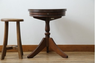 中古　美品　希少な廃番品!!　maruni(マルニ木工)　ブリティッシュコレクション　引き出し付きサイドテーブル　(R-084902)