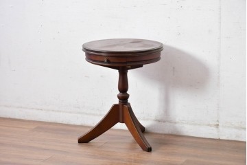 中古　美品　希少な廃番品!!　maruni(マルニ木工)　ブリティッシュコレクション　引き出し付きサイドテーブル　(R-084902))