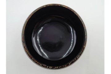 時代物　蛤・那智黒　螺鈿の花文が華やかな碁笥・碁石セット　(R-084907)