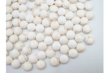 時代物　蛤・那智黒　螺鈿の花文が華やかな碁笥・碁石セット　(R-084907)