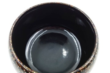 時代物　蛤・那智黒　螺鈿の花文が華やかな碁笥・碁石セット　(R-084907)