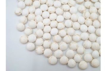 時代物　蛤・那智黒　螺鈿の花文が華やかな碁笥・碁石セット　(R-084907)