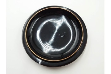 時代物　蛤・那智黒　螺鈿の花文が華やかな碁笥・碁石セット　(R-084907)