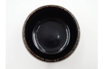 時代物　蛤・那智黒　螺鈿の花文が華やかな碁笥・碁石セット　(R-084907)