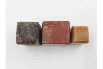 木彫・彫刻・篆刻　石材製と木製の古印材まとめて22点セット　(R-084911)