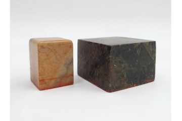 木彫・彫刻・篆刻　石材製と木製の古印材まとめて22点セット　(R-084911)