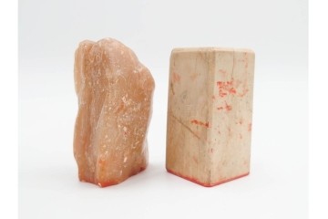 木彫・彫刻・篆刻　石材製と木製の古印材まとめて22点セット　(R-084911)