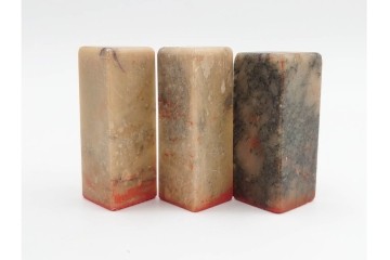 木彫・彫刻・篆刻　石材製と木製の古印材まとめて22点セット　(R-084911)