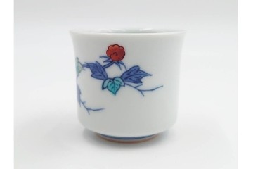 三右衛門焼　十三代 酒井田柿右衛門・十三代 今泉今右衛門・十三代 中里太郎右衛門　異なる表情を楽しめるぐい吞み3客セット　共箱付き　(R-084913)