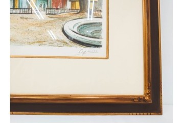 真作　荻須高徳　「インノサン広場」　77/185　リトグラフ　(R-084917)