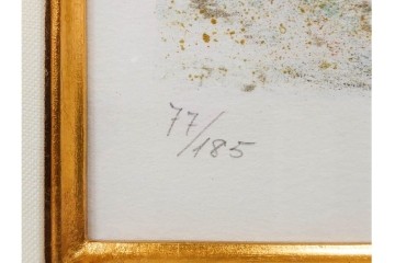 真作　荻須高徳　「インノサン広場」　77/185　リトグラフ　(R-084917)