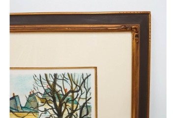 真作　荻須高徳　「インノサン広場」　77/185　リトグラフ　(R-084917)