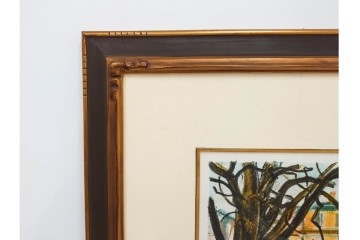 真作　荻須高徳　「インノサン広場」　77/185　リトグラフ　(R-084917)