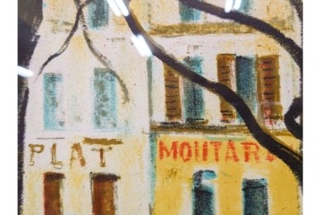 真作　荻須高徳　「インノサン広場」　77/185　リトグラフ　(R-084917)