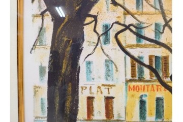 真作　荻須高徳　「インノサン広場」　77/185　リトグラフ　(R-084917)