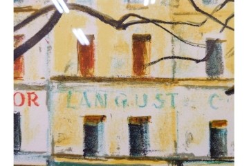 真作　荻須高徳　「インノサン広場」　77/185　リトグラフ　(R-084917)