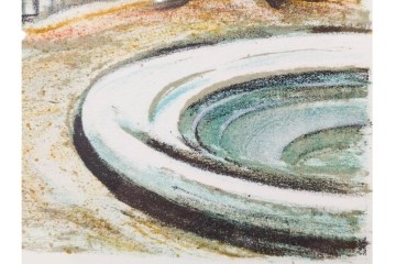 真作　荻須高徳　「インノサン広場」　77/185　リトグラフ　(R-084917)