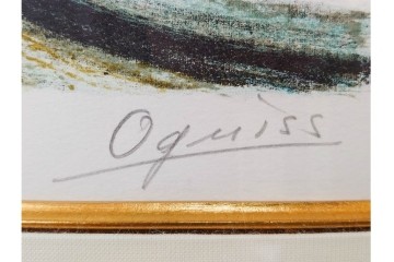 真作　荻須高徳　「インノサン広場」　77/185　リトグラフ　(R-084917)