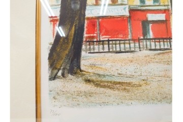 真作　荻須高徳　「インノサン広場」　77/185　リトグラフ　(R-084917)