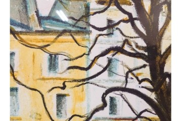 真作　荻須高徳　「インノサン広場」　77/185　リトグラフ　(R-084917)