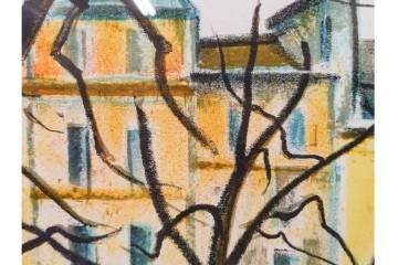 真作　荻須高徳　「インノサン広場」　77/185　リトグラフ　(R-084917)