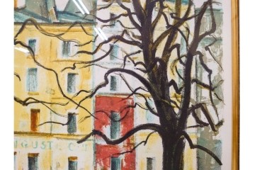 真作　荻須高徳　「インノサン広場」　77/185　リトグラフ　(R-084917)