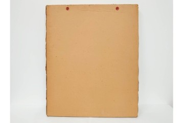 真作　サイン入り　荻須高徳　「中庭に続くロケット通り」　パリの街並みを描いた和紙刷りリトグラフ　外箱付き　(R-084918)