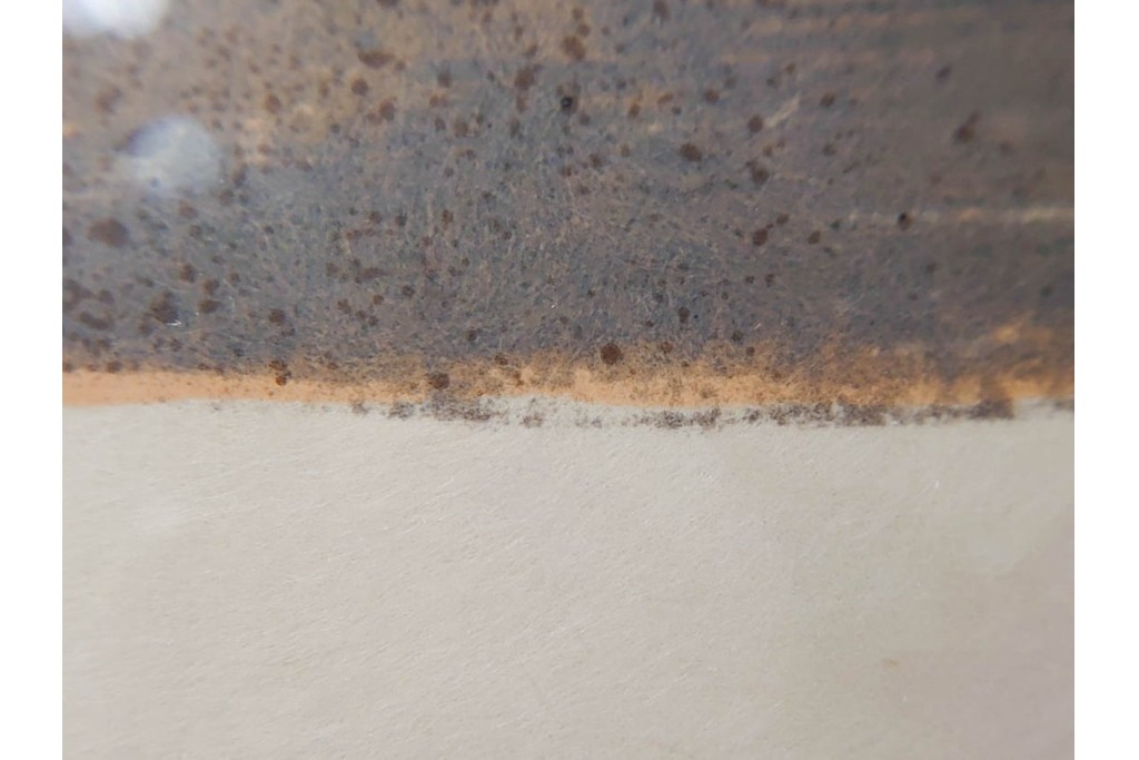 真作　サイン入り　荻須高徳　「中庭に続くロケット通り」　パリの街並みを描いた和紙刷りリトグラフ　外箱付き　(R-084918)