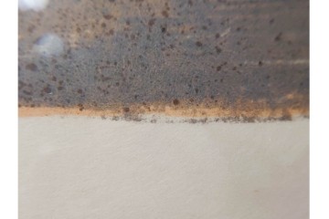 真作　サイン入り　荻須高徳　「中庭に続くロケット通り」　パリの街並みを描いた和紙刷りリトグラフ　外箱付き　(R-084918)