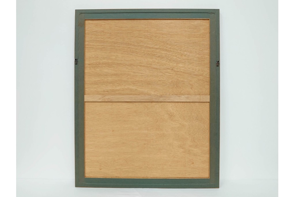 真作　サイン入り　荻須高徳　「中庭に続くロケット通り」　パリの街並みを描いた和紙刷りリトグラフ　外箱付き　(R-084918)