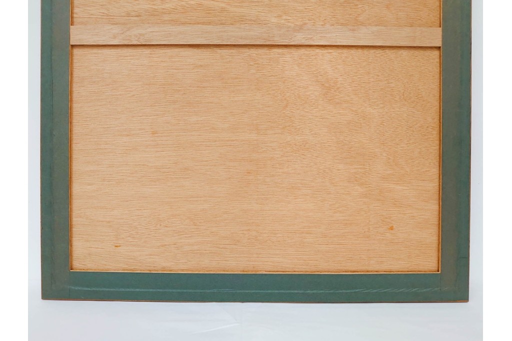 真作　サイン入り　荻須高徳　「中庭に続くロケット通り」　パリの街並みを描いた和紙刷りリトグラフ　外箱付き　(R-084918)