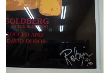 真作　直筆サイン入り　ジョージ・ロドリーゲ(George Rodrigue)　ブルードッグ　「A MAN&HIS DOG」　28/90　シルクスクリーン　(R-084919)