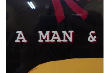 真作　直筆サイン入り　ジョージ・ロドリーゲ(George Rodrigue)　ブルードッグ　「A MAN&HIS DOG」　28/90　シルクスクリーン　(R-084919)