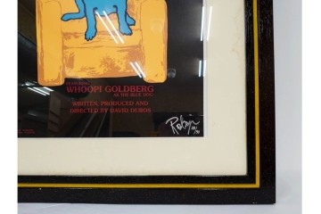 真作　直筆サイン入り　ジョージ・ロドリーゲ(George Rodrigue)　ブルードッグ　「A MAN&HIS DOG」　28/90　シルクスクリーン　(R-084919)