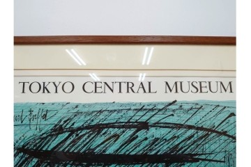 真作　版上サイン入り　1980年　ベルナール・ビュッフェ(ビュフェ)　Bernard Buffet　「富士山」　力強い線描と鮮やかな色彩のリトグラフポスター　(R-084920)