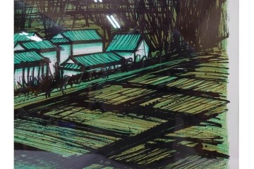 真作　版上サイン入り　1980年　ベルナール・ビュッフェ(ビュフェ)　Bernard Buffet　「富士山」　力強い線描と鮮やかな色彩のリトグラフポスター　(R-084920)