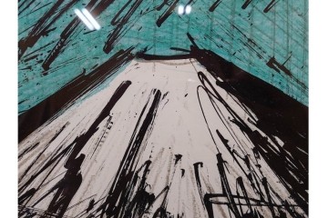 真作　版上サイン入り　1980年　ベルナール・ビュッフェ(ビュフェ)　Bernard Buffet　「富士山」　力強い線描と鮮やかな色彩のリトグラフポスター　(R-084920)