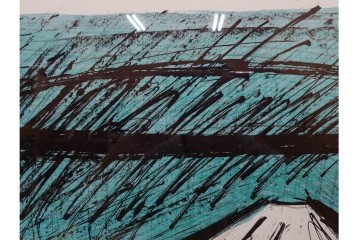 真作　版上サイン入り　1980年　ベルナール・ビュッフェ(ビュフェ)　Bernard Buffet　「富士山」　力強い線描と鮮やかな色彩のリトグラフポスター　(R-084920)