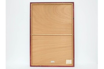 真作　版上サイン入り　1979年　ベルナール・ビュッフェ(ビュフェ)　Bernard Buffet　「ラ・ボール海岸」　海辺の風景を鋭いタッチで描き出したリトグラフポスター　外箱付き　(R-084921)